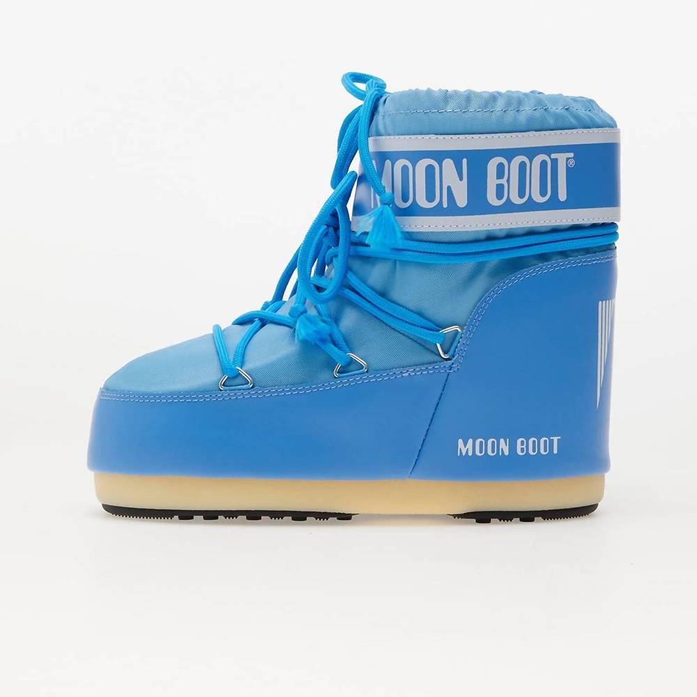 NEW MOON BOOT women's icon low nylon winter boots in alaskan blue - Picture 2 of 6